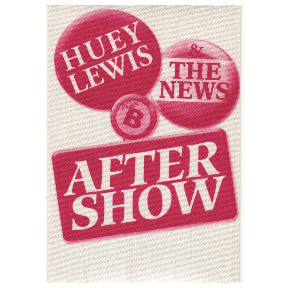 Vintage 2001 Huey Lewis Concert Backstage Pass After Show